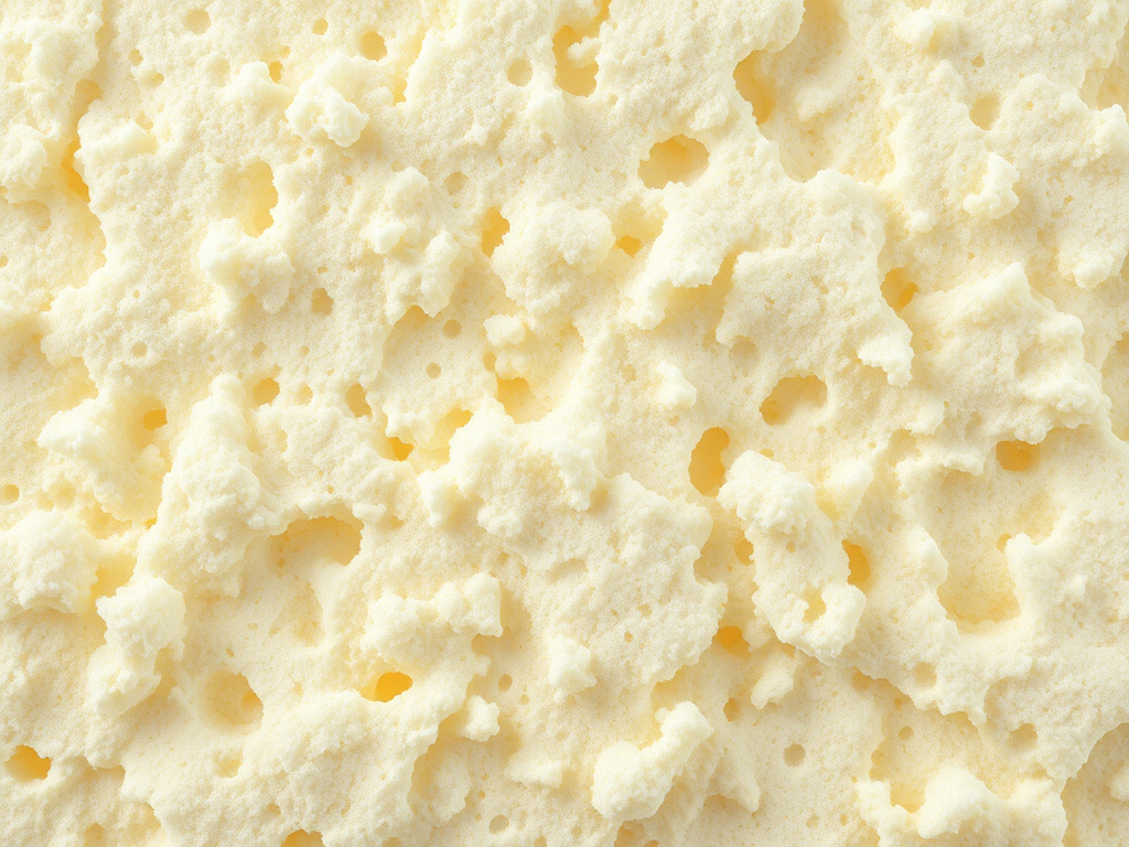 Close-up texture of cured spray foam insulation material